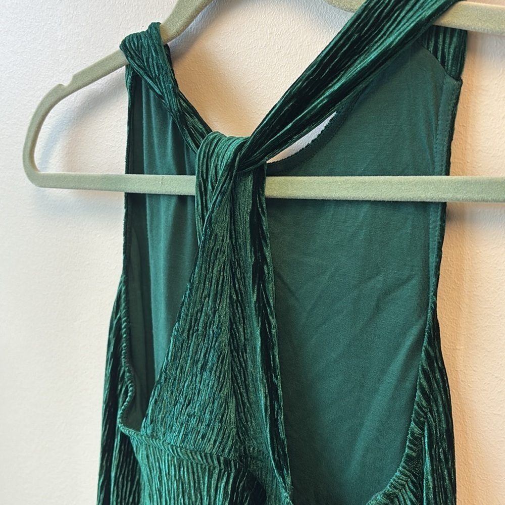 Maeve SP Green Sleeveless Dress velvet - Picture 4 of 8